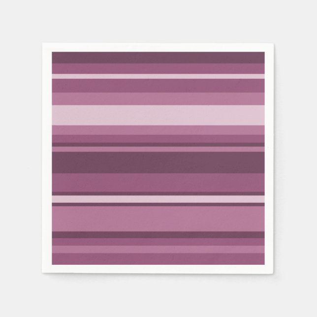 Mauve stripes napkin (Front)