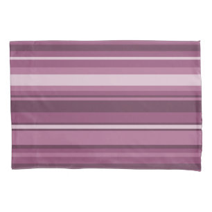 Mauve stripes pillowcase