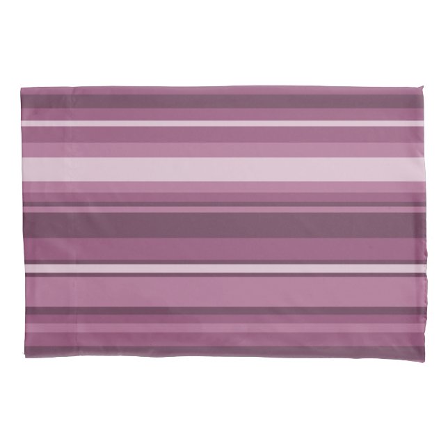 Mauve stripes pillowcase (Front)
