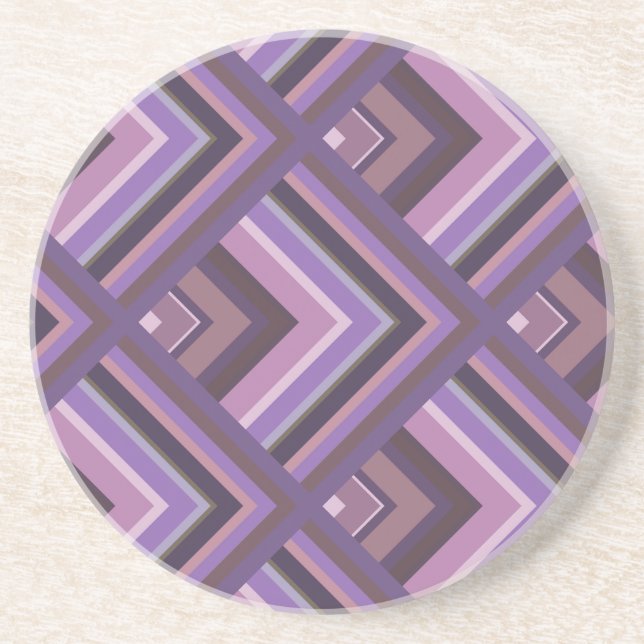 Mauve stripes scale coaster (Front)
