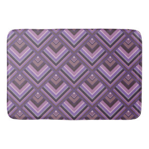 Mauve stripes scale pattern bath mat