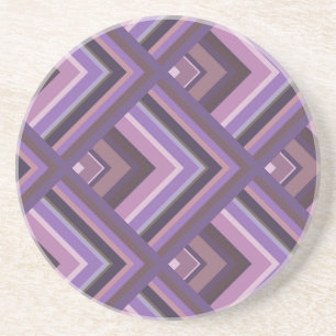 Mauve stripes scale pattern coaster
