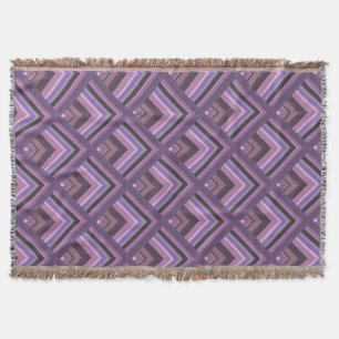 Mauve stripes scale pattern throw blanket