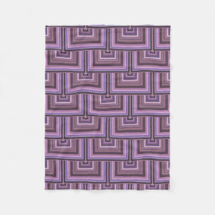 Mauve stripes square scales pattern fleece blanket
