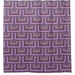 Mauve stripes square scales pattern shower curtain