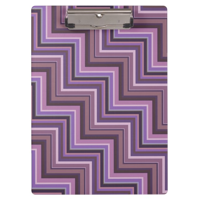 Mauve stripes stairs pattern clipboard (Front)