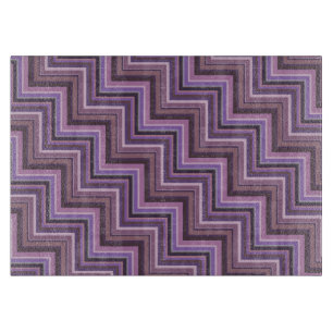 Mauve stripes stairs pattern cutting board