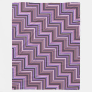 Mauve stripes stairs pattern fleece blanket