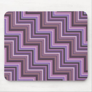 Mauve stripes stairs pattern mouse mat