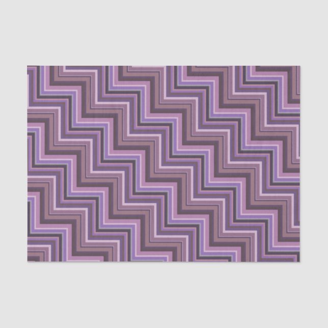 Mauve stripes stairs pattern tissue paper (Front)