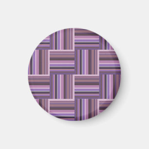 Mauve stripes weave pattern magnet