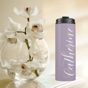 Mauve Stylised Wedding Bridesmaid Thermal Tumbler
