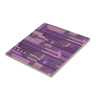 Mauve tones abstract geometric random pattern tile
