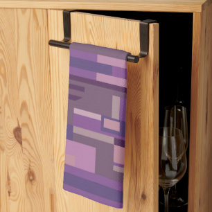 Mauve tones abstract pattern  tea towel