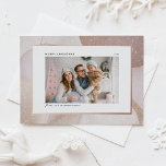 Mauve Tones and Glitter Accents Photo Christmas Foil Holiday Card<br><div class="desc">Merry Christmas! Send festive cheer with this customisable photo Christmas rose gold foil card, featuring a soft blush, mauve, and neutral-toned background with subtle glitter accents for a touch of sparkle. This photo Christmas card is perfect for showcasing your favourite family photo or holiday moments; this elegant design adds warmth...</div>