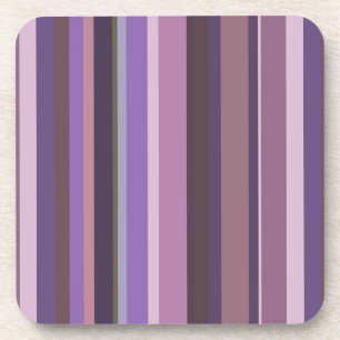 Mauve vertical stripes coaster