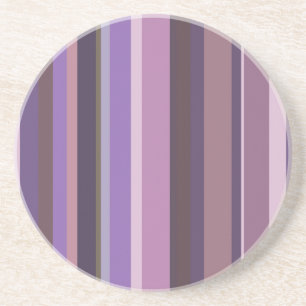 Mauve vertical stripes coaster