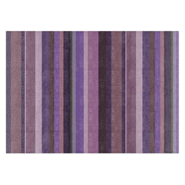 Mauve vertical stripes cutting board (Front)