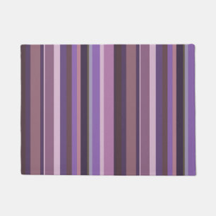 Mauve vertical stripes doormat