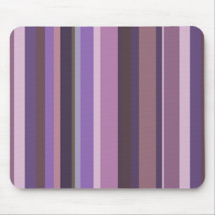 Mauve vertical stripes mouse mat