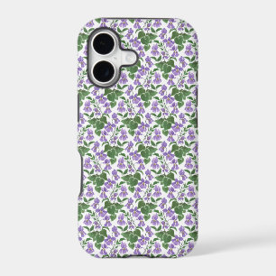 Mauve Violets on White Custom iPhone 5/5s Case