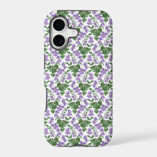 Mauve Violets on White Floral iPhone 5/5s Case