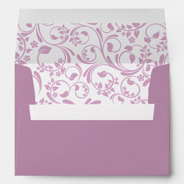Mauve Wedding Envelope (Back (Bottom))