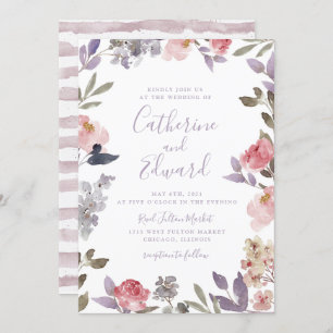 Mauve Wedding Invitation