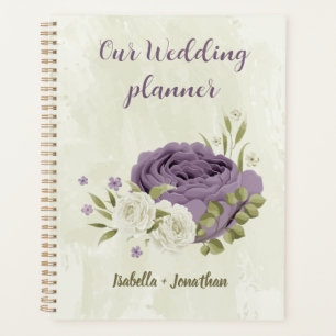 mauve white flowers greenery wedding planner
