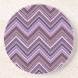 Mauve zigzag stripes coaster