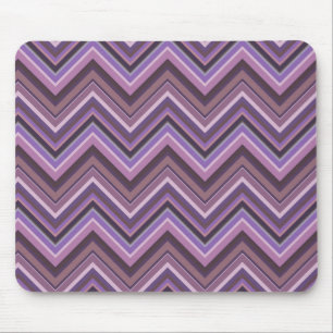 Mauve zigzag stripes mouse mat