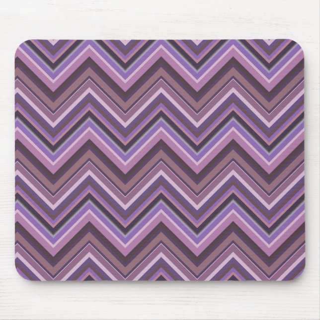 Mauve zigzag stripes mouse mat (Front)