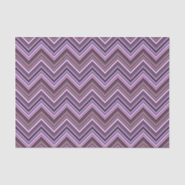 Mauve zigzag stripes tissue paper (Front)