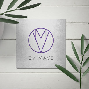 Mave Grey Ombre Business Card 1c