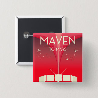 MAVEN - to Mars space art. 15 Cm Square Badge