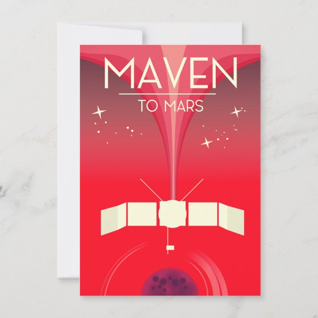 MAVEN - to Mars space art. Invitation (Back)