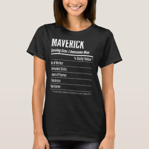 Maverick Serving Size Nutrition Label Calories T-Shirt