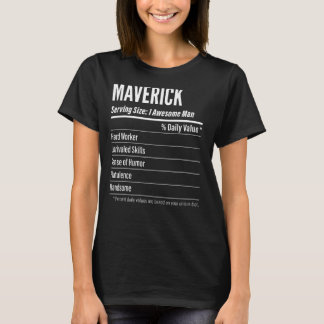 Maverick Serving Size Nutrition Label Calories T-Shirt