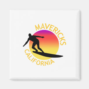Mavericks Surfing California Vacation  Magnet