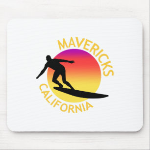 Mavericks Surfing California Vacation  Mouse Mat