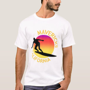 Mavericks Surfing California Vacation T-Shirt