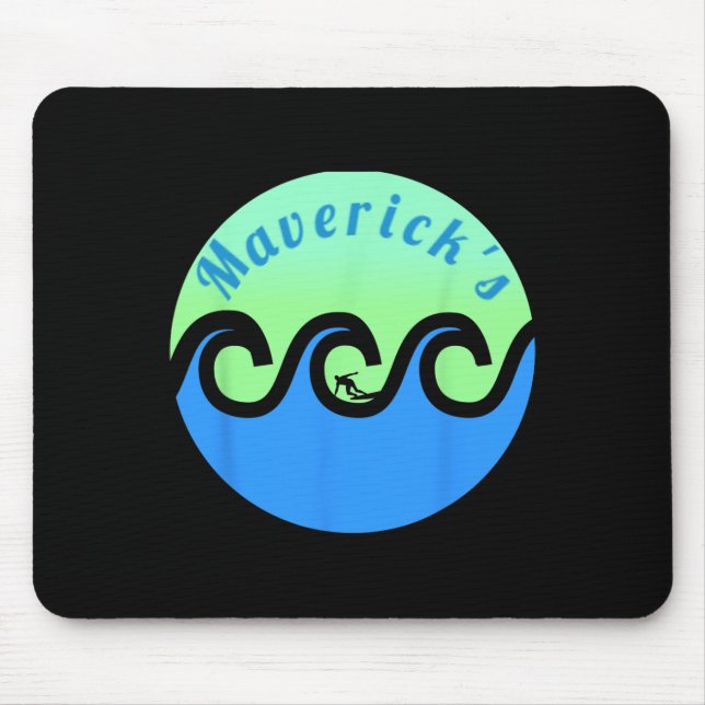 Maverick's Surfing Surf California Beaches  Mouse Mat (Front)