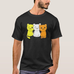 Maverique Flag Pile Pride Lgbtq Cats Cute Maveriqu T-Shirt