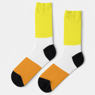 Maverique Yellow Orange White Striped LGBT Socks