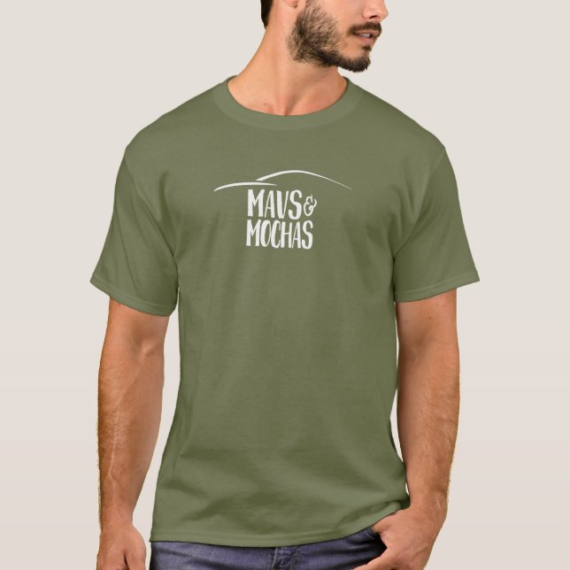 Mavs & Mochas dark centred text/cup logo t-shirt (Front)
