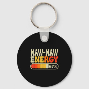 Maw-maw energy 67 percent retro graphic for mother key ring