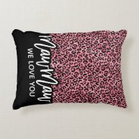 Maw Maw Leopard Print Custom Pillow