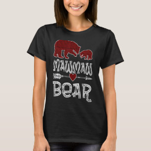 Mawmaw Bear Buffalo Red Plaid Arrow Christmas Paja T-Shirt