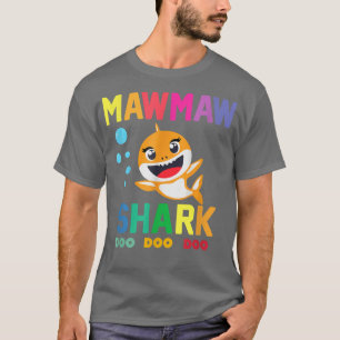 Mawmaw Shark Mawmaw Shark Lover Family Mothers Da T-Shirt