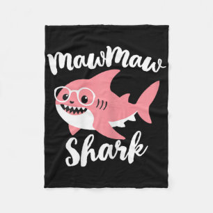 Mawmaw Shark Mother's Day Grandma Funny Maw-maw Fleece Blanket
